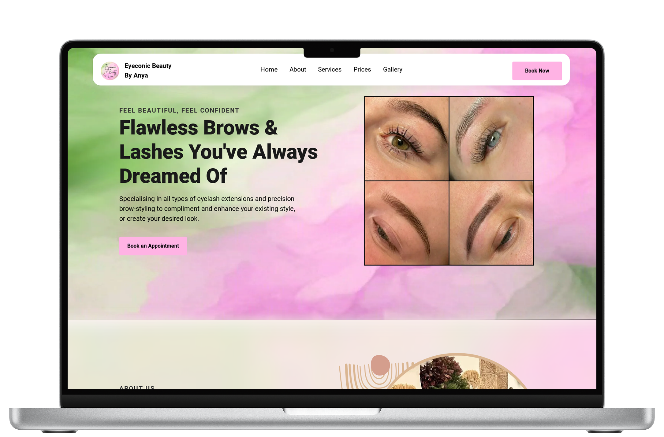 Screenshot of a website